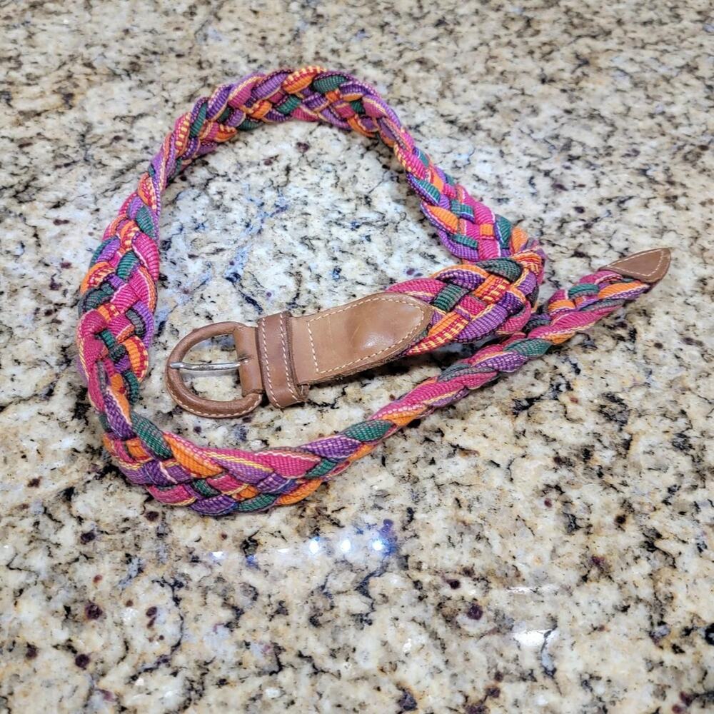 Colorful braided belt